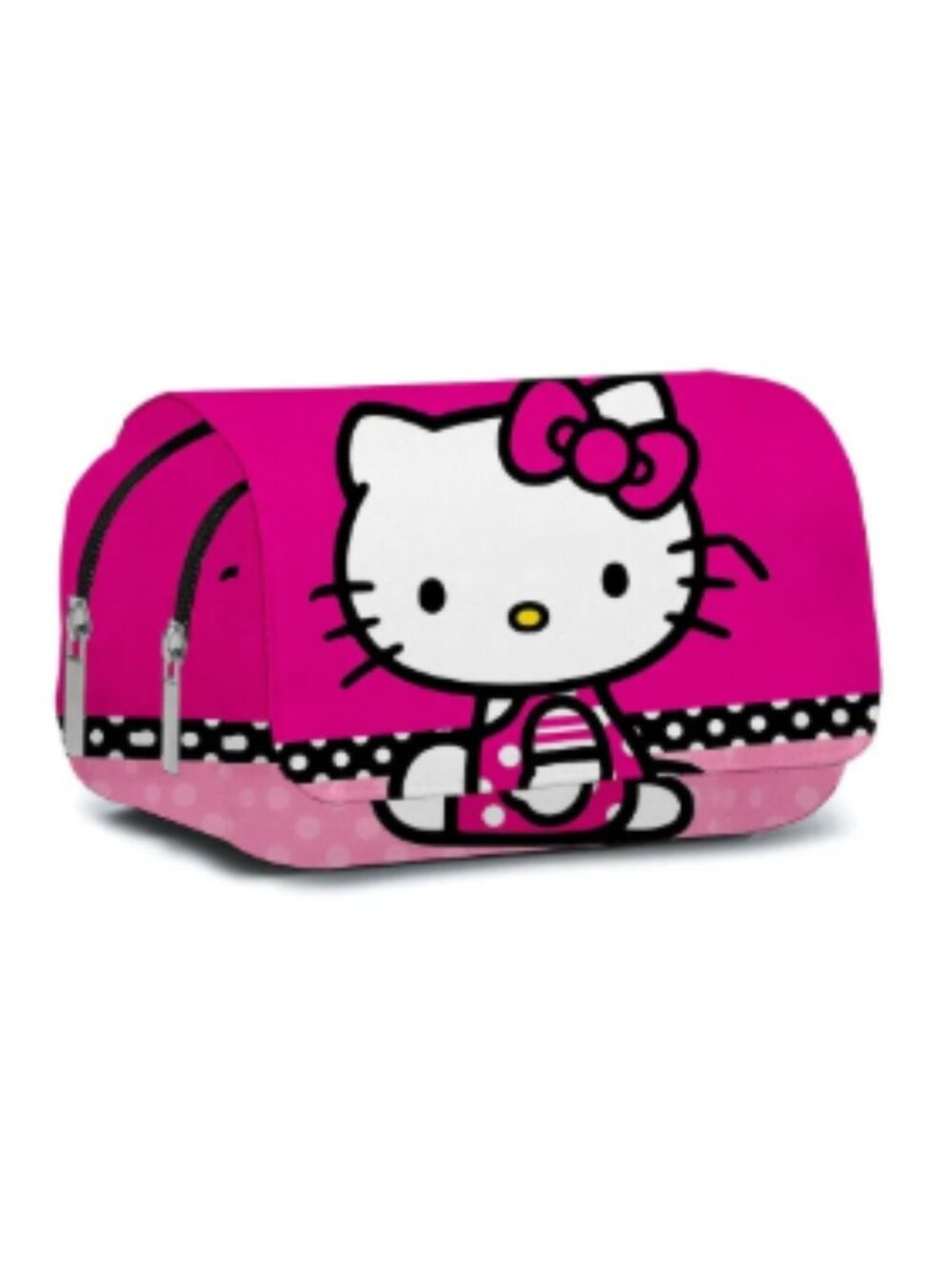 Hello Kitty Pink Zipper Pencil Case & Cosmetic Bag – Kawaii Multicolor Organizer
